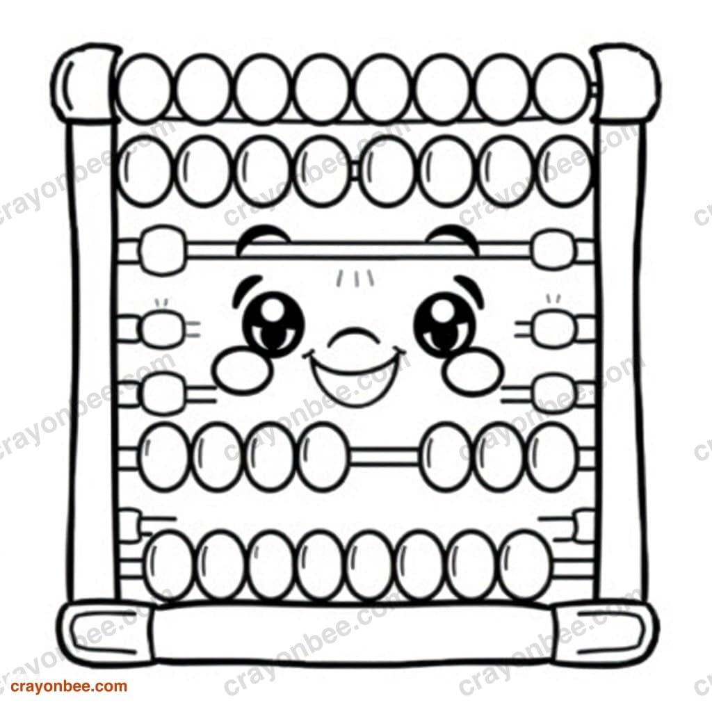 Abacus Coloring Page — Free Printable PDF