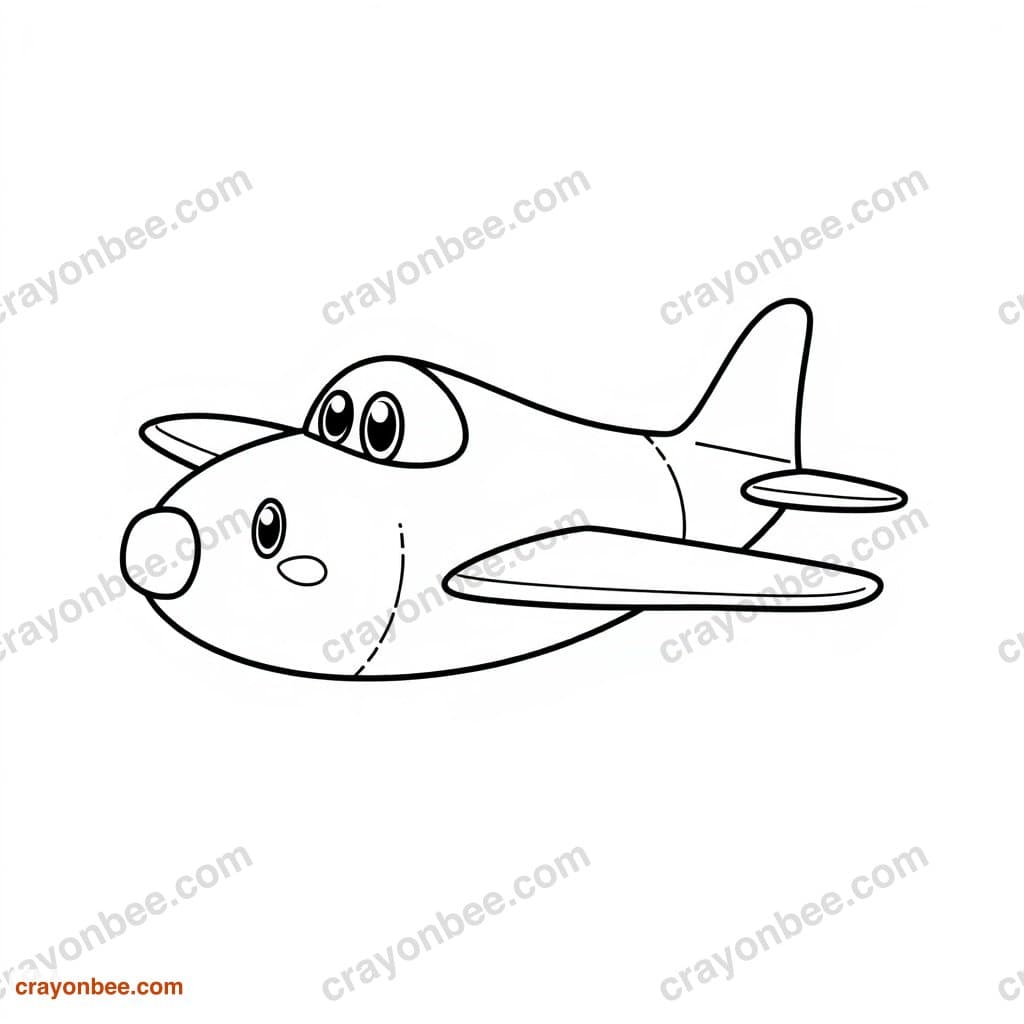 Airplane Coloring Page — Free Printable PDF