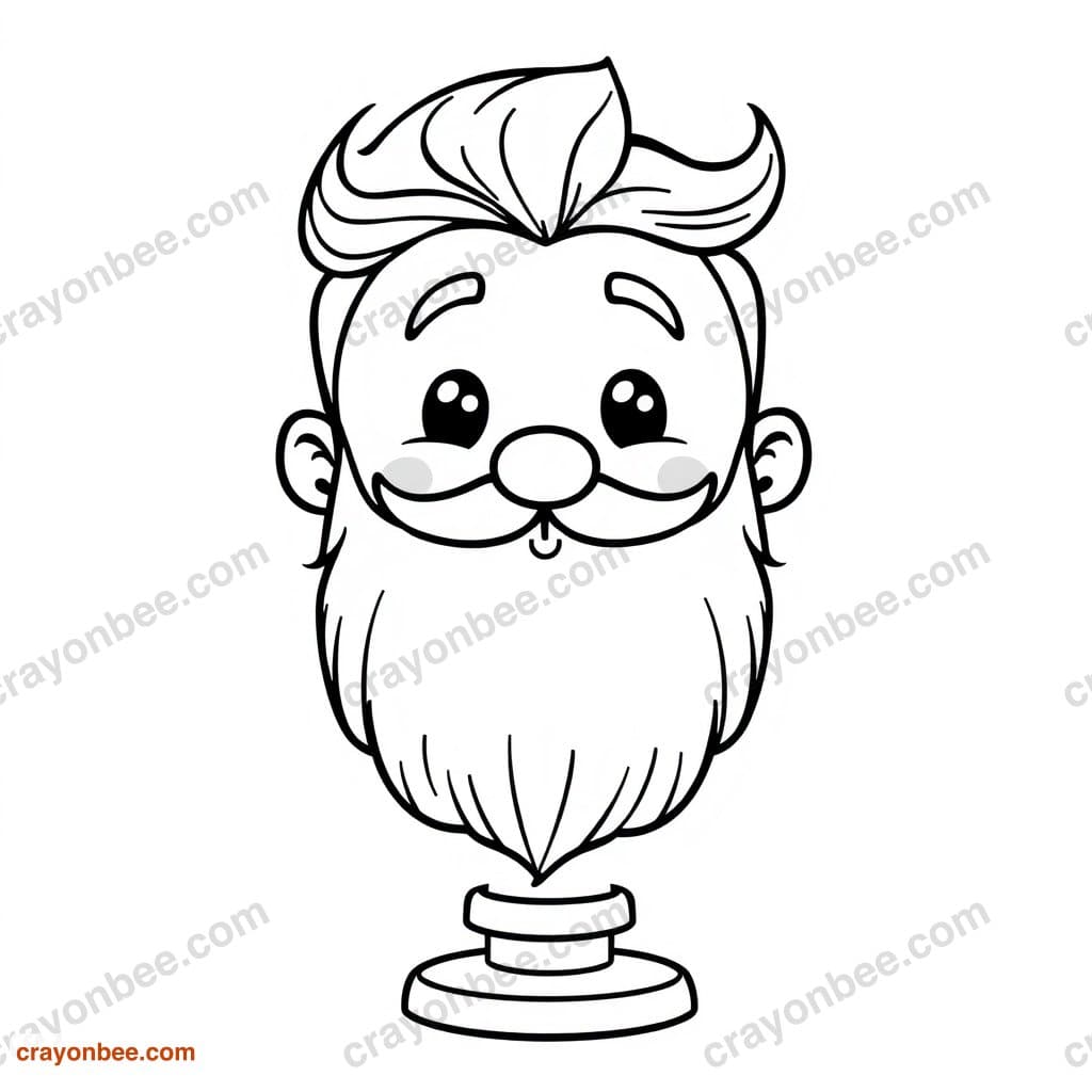 Barber Coloring Page — Free Printable PDF
