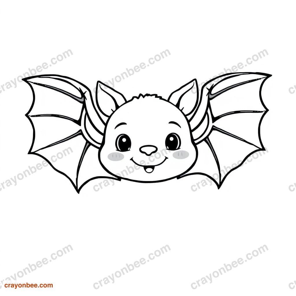 Bat Coloring Page — Free Printable PDF