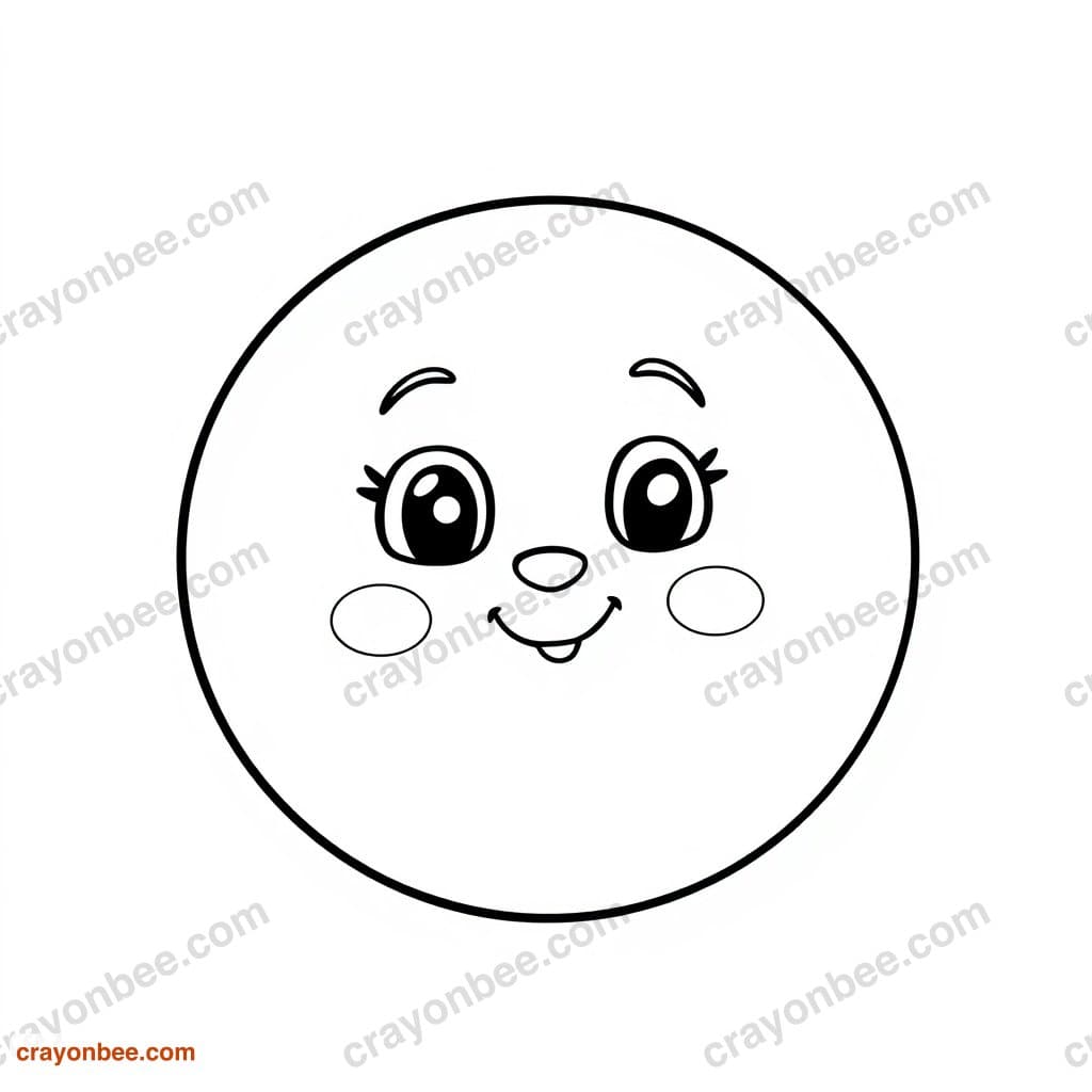 Big Circle Coloring Page — Free Printable PDF