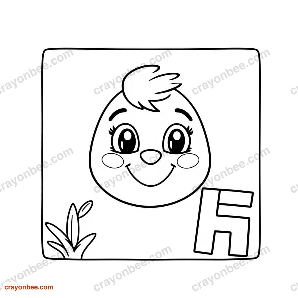 Big Square Coloring Page — Free Printable PDF