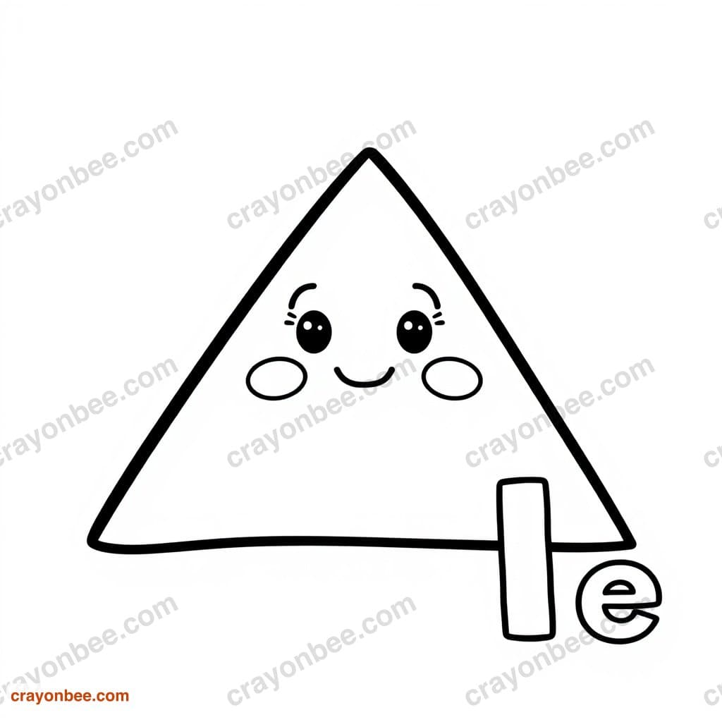 Big Triangle Coloring Page — Free Printable PDF