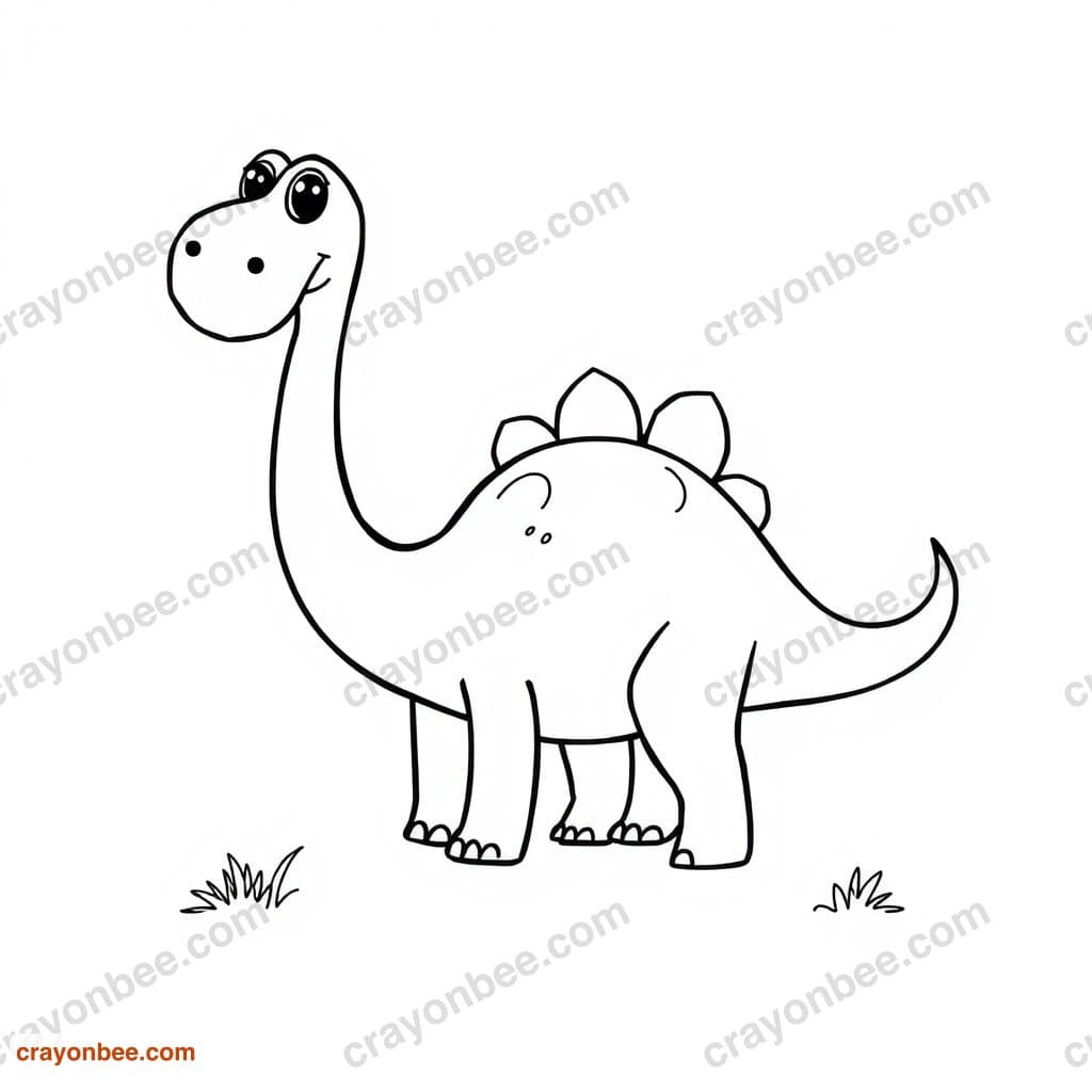 Brachiosaurus Coloring Page — Free Printable PDF
