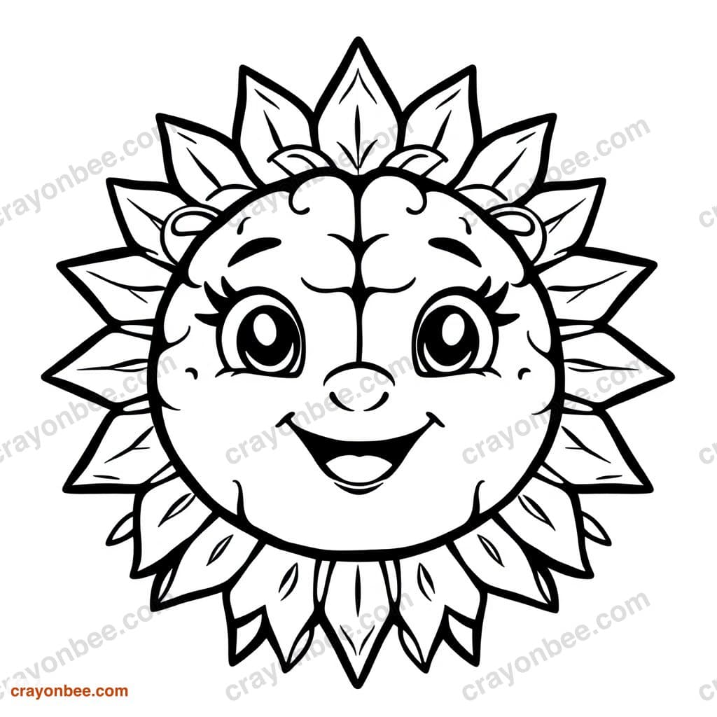 Brain Friendly Coloring Page — Free Printable PDF