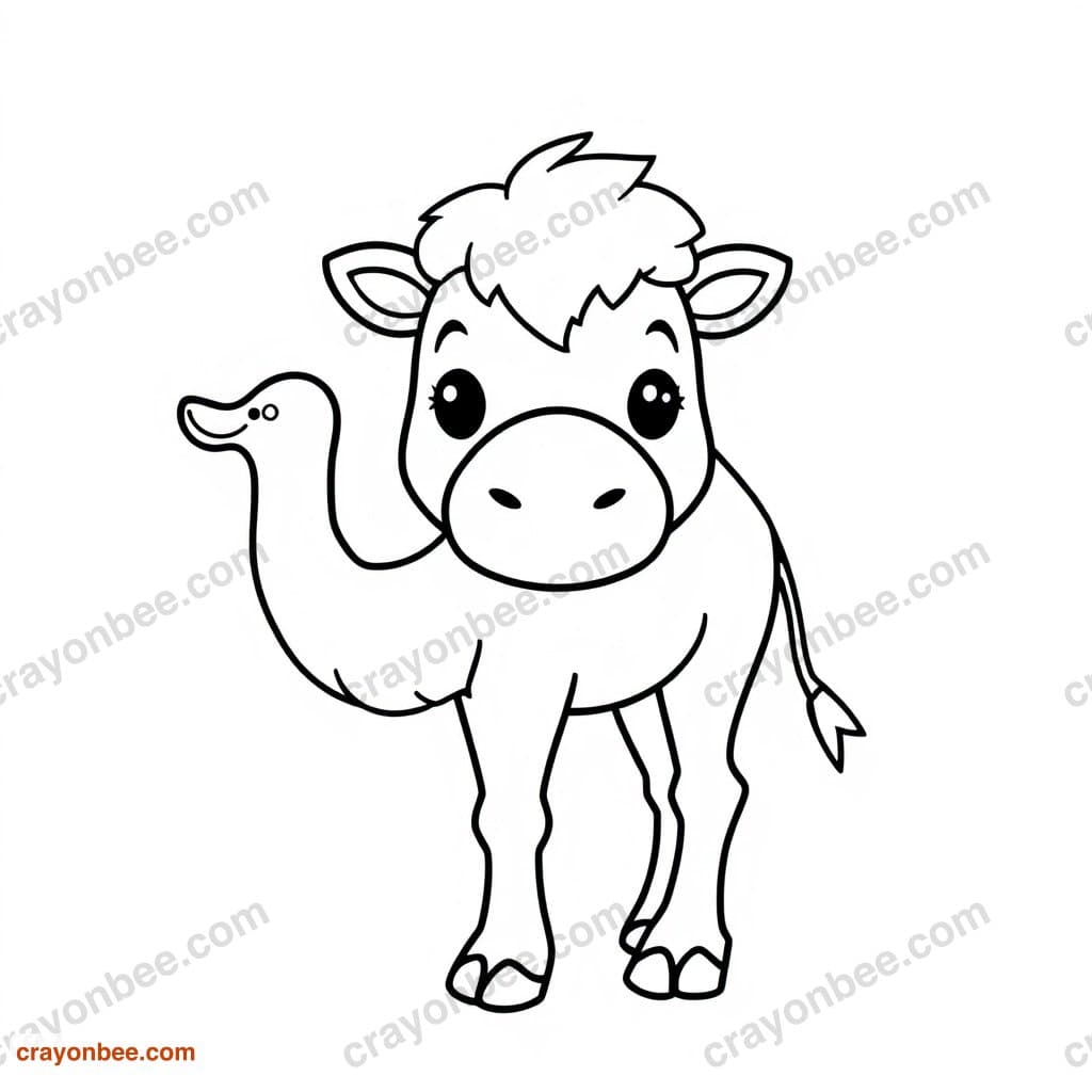 Camel Coloring Page — Free Printable PDF