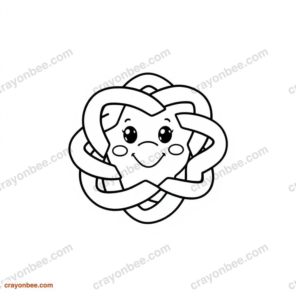 Celtic Knot Simple Coloring Page — Free Printable PDF