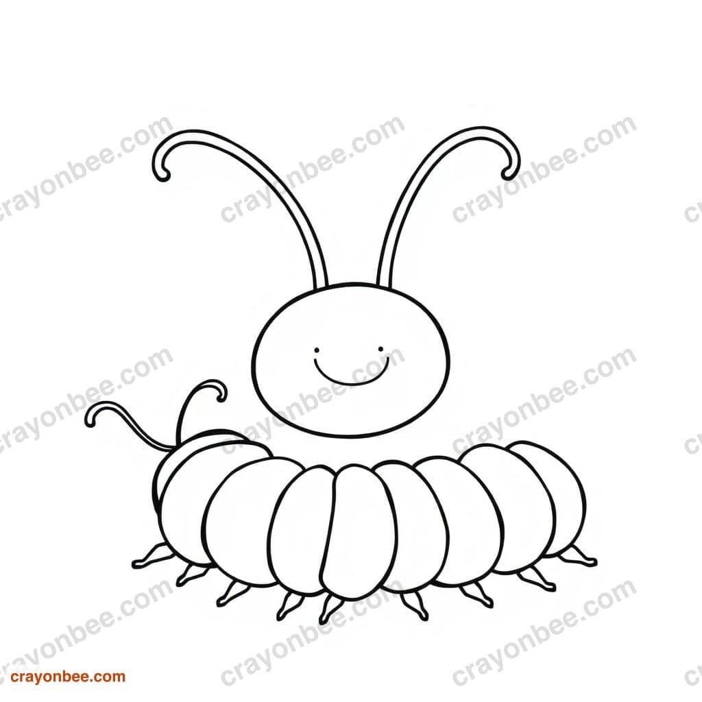 Centipede Cute Coloring Page — Free Printable PDF
