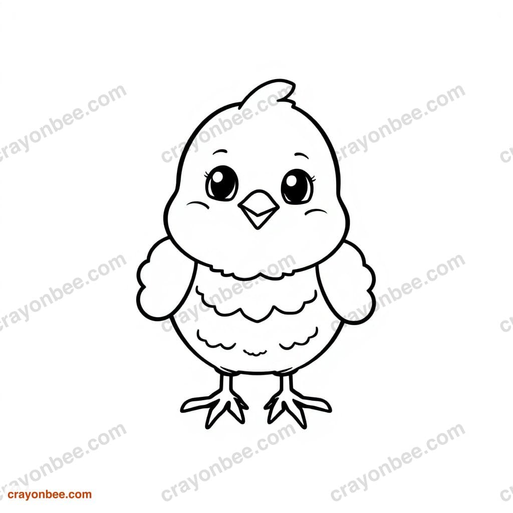 Chick Hatching Coloring Page — Free Printable PDF