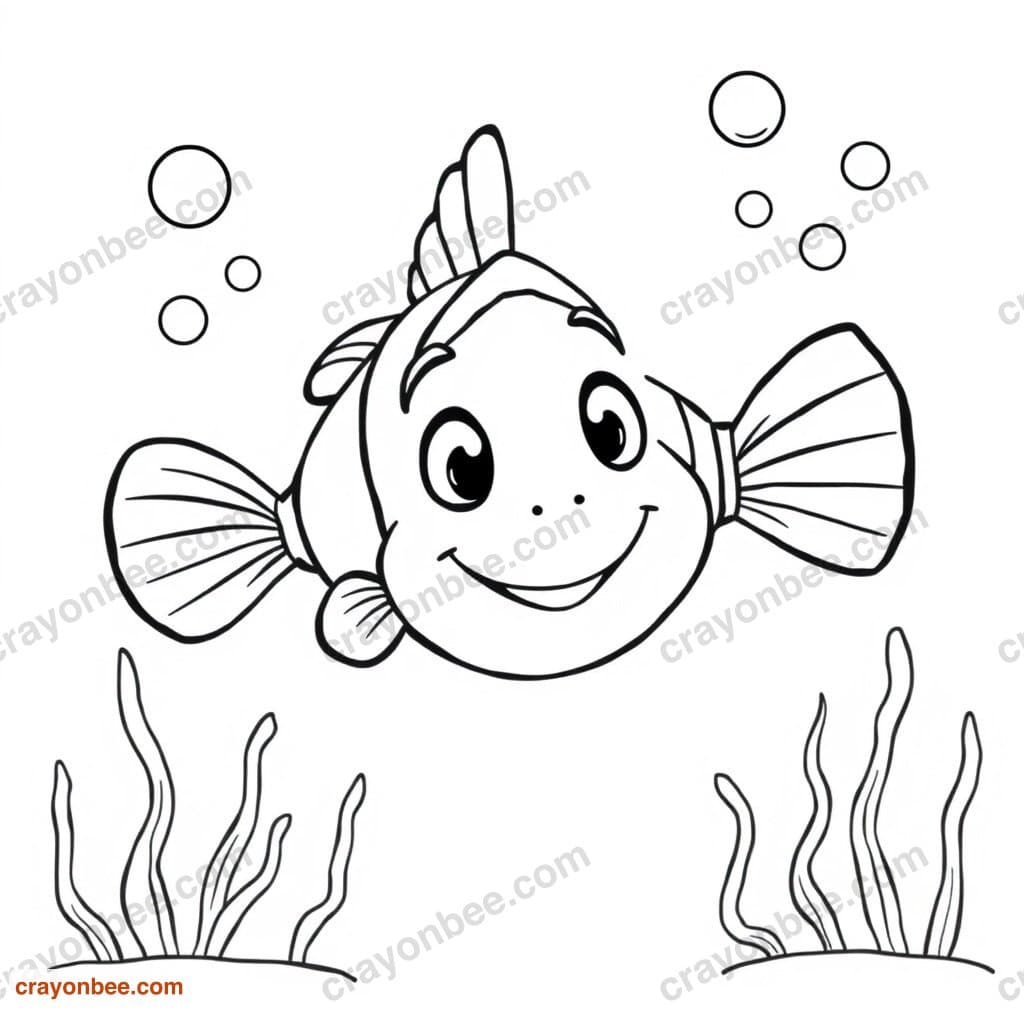 Clownfish Coloring Page — Free Printable PDF