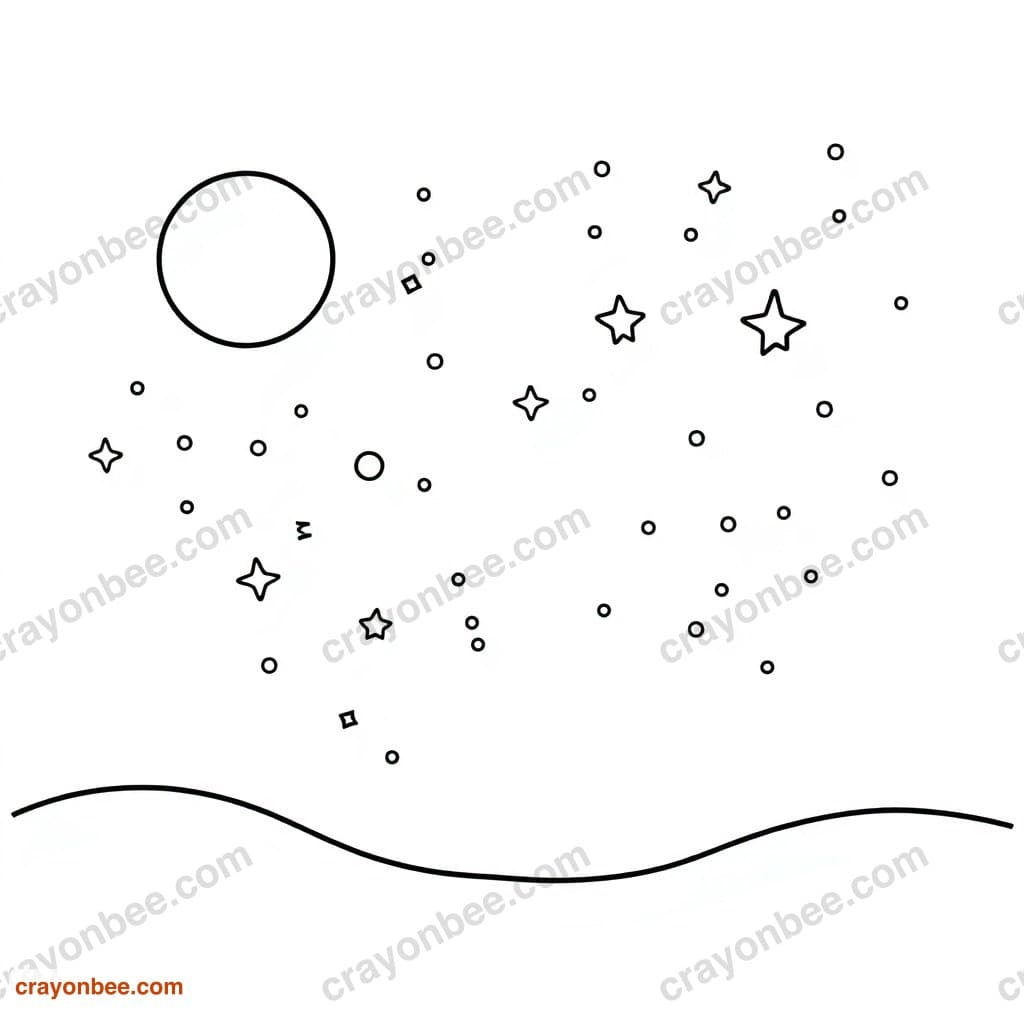 Constellation Big Dipper Coloring Page — Free Printable PDF