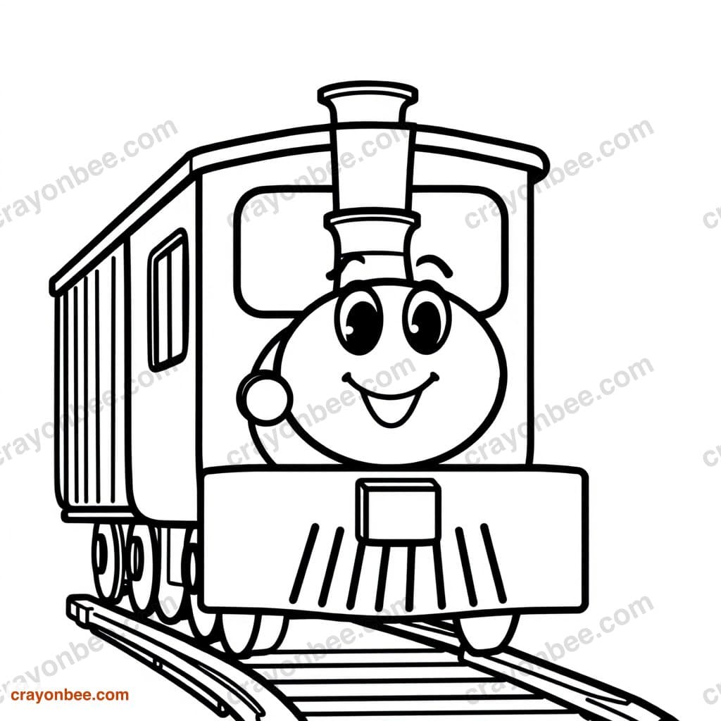 Container Train Coloring Page — Free Printable PDF
