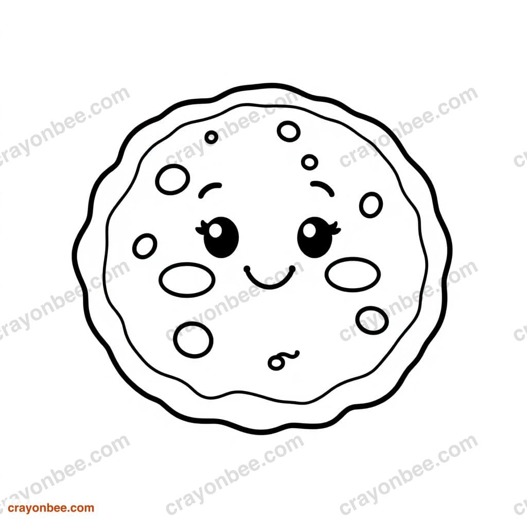 Cookie Coloring Page — Free Printable PDF