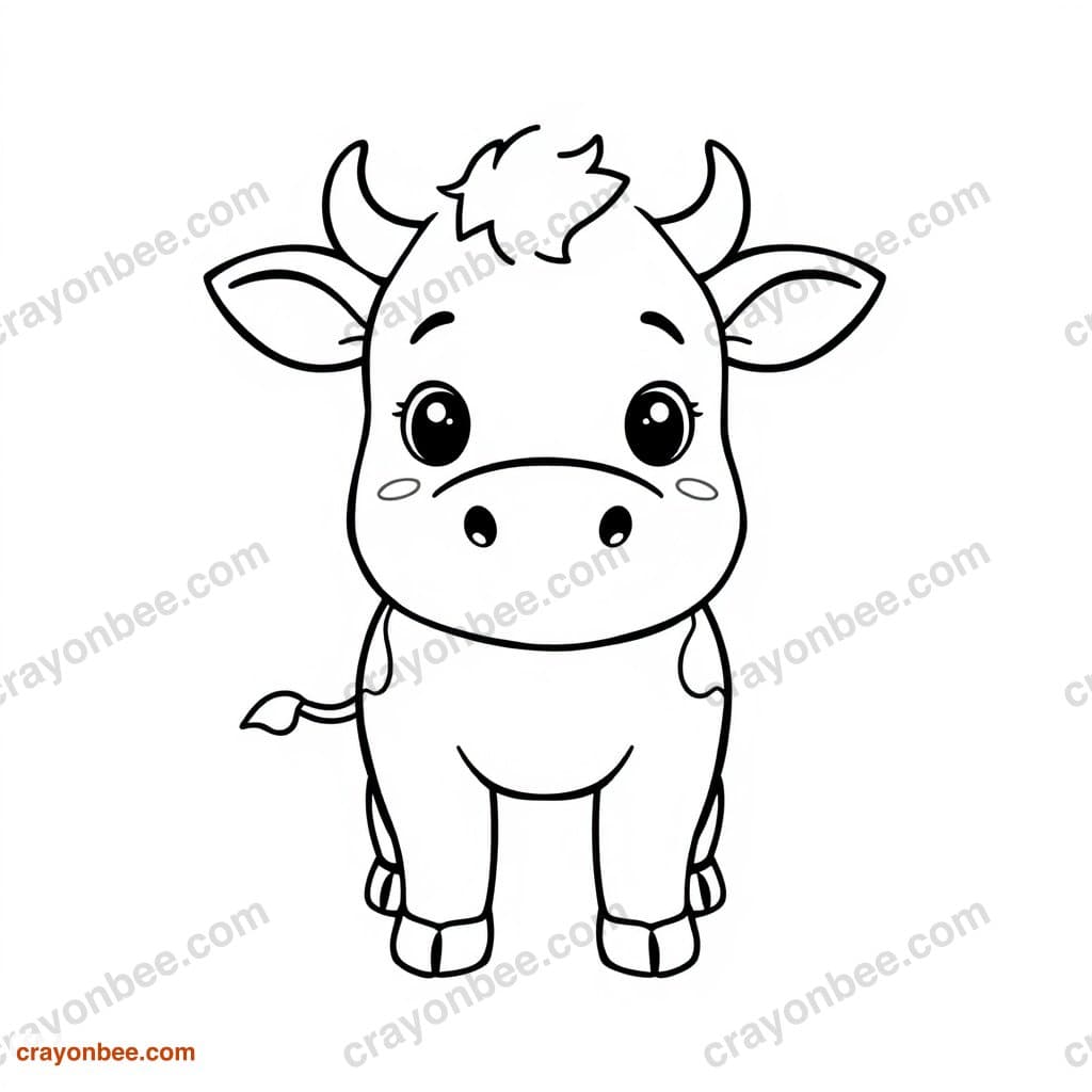 Cow Coloring Page — Free Printable PDF