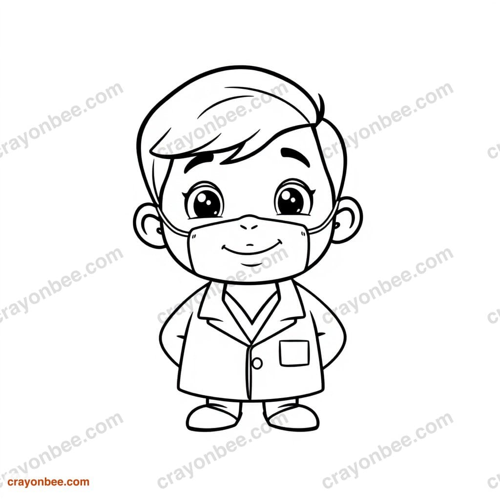 Dentist Coloring Page — Free Printable PDF