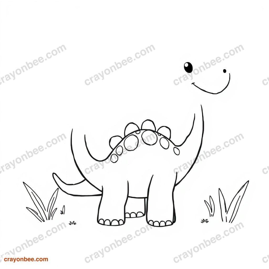 Diplodocus Coloring Page — Free Printable PDF