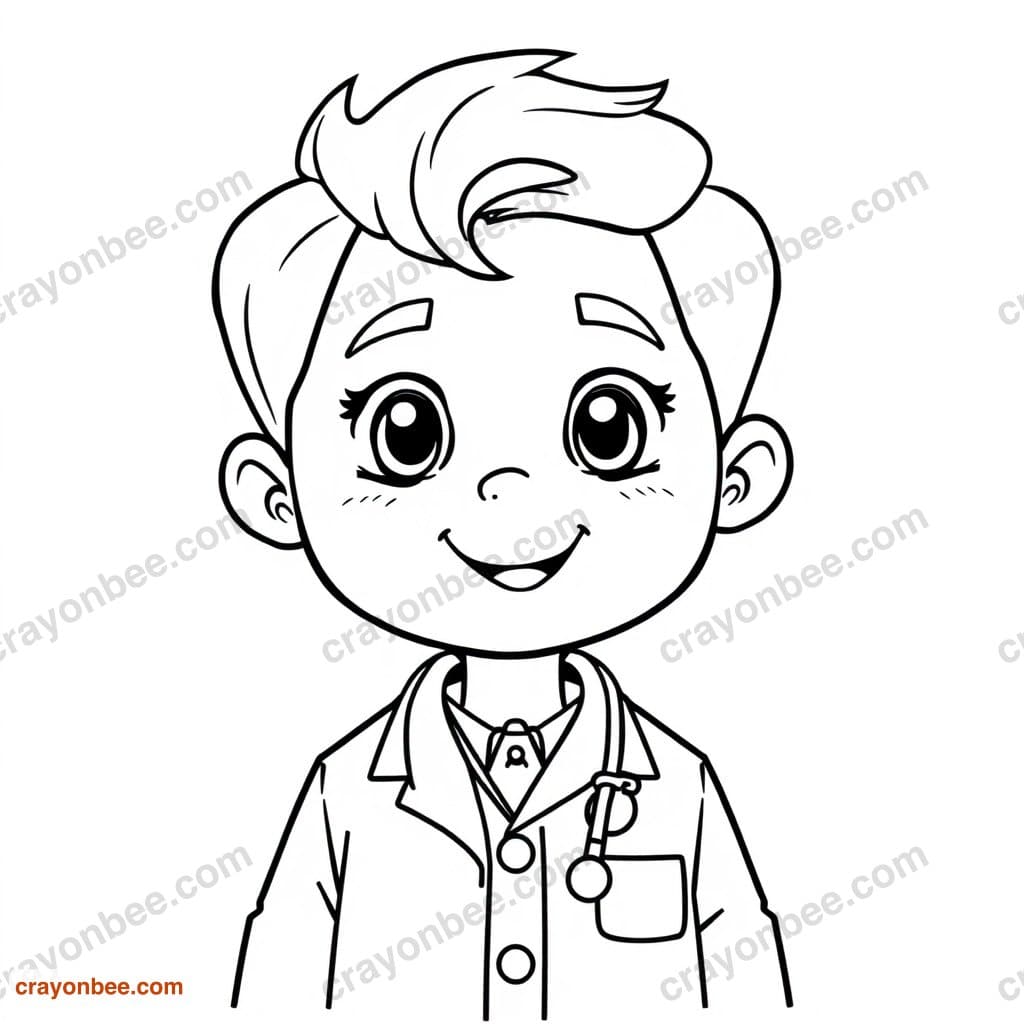 Doctor Coloring Page — Free Printable PDF