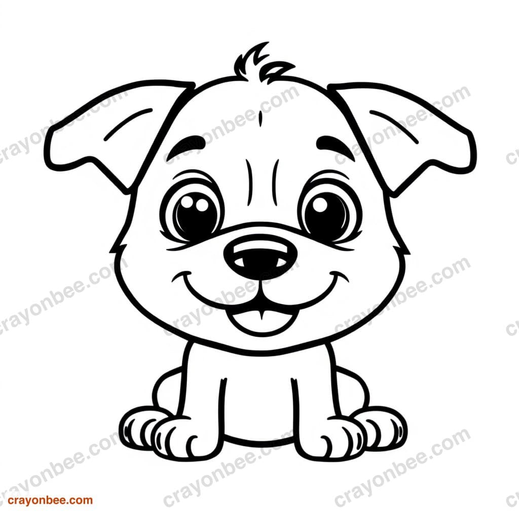 Dog Coloring Page — Free Printable PDF