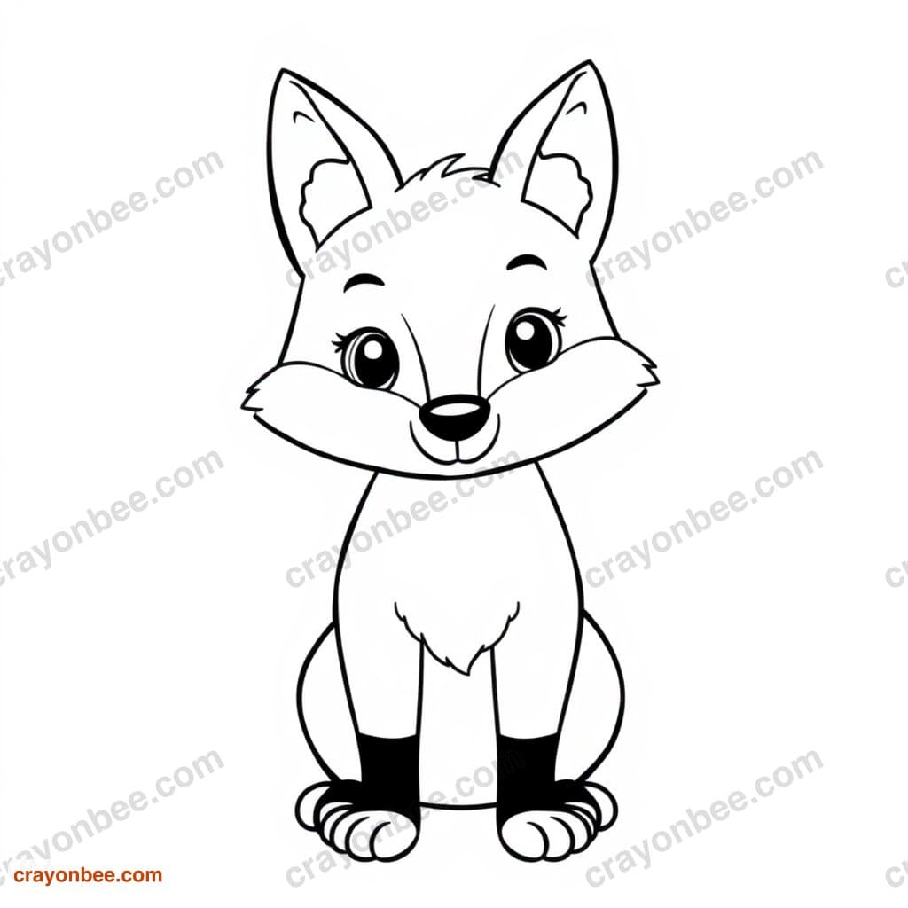 Fox Coloring Page — Free Printable PDF