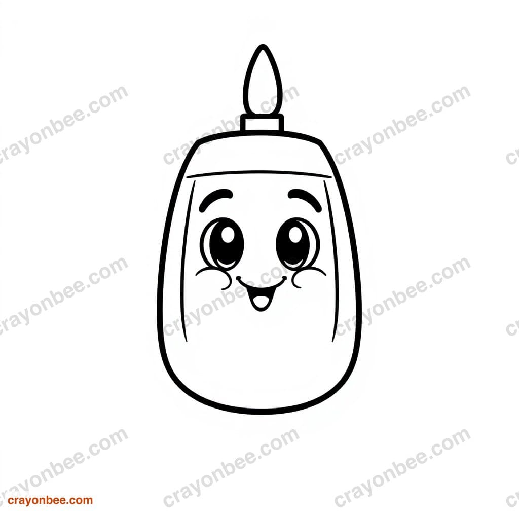 Glue Stick Coloring Page — Free Printable PDF