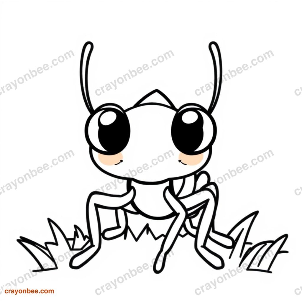 Grasshopper Coloring Page — Free Printable PDF