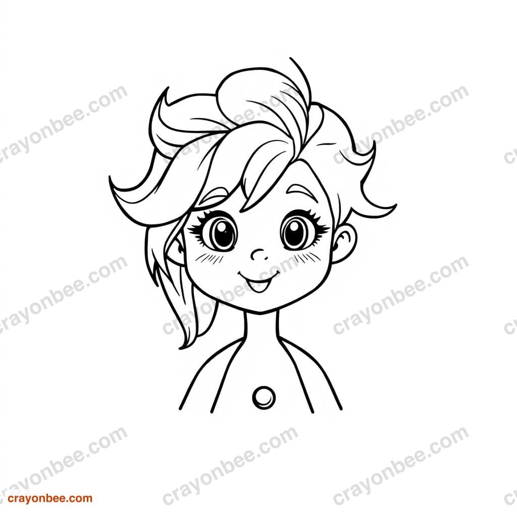 Hair Stylist Coloring Page — Free Printable PDF