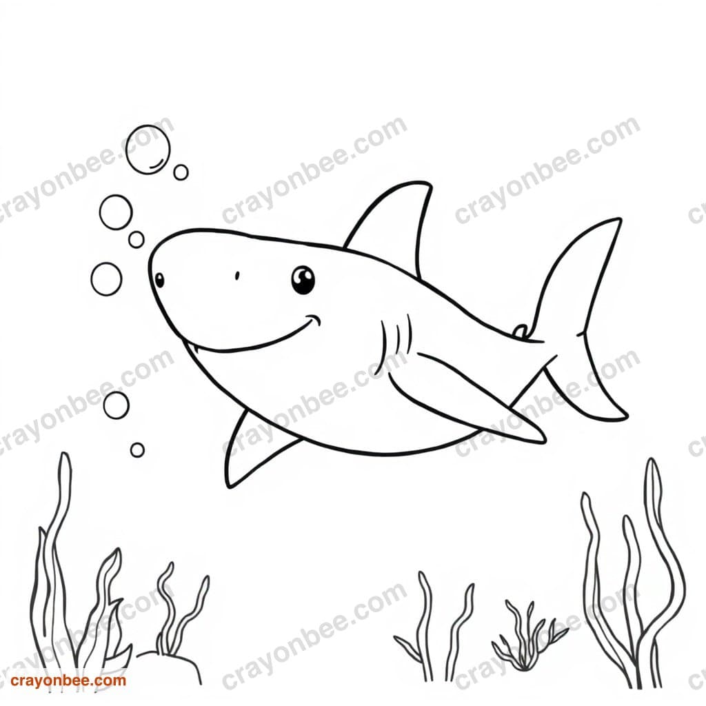 Hammerhead Shark Coloring Page — Free Printable PDF