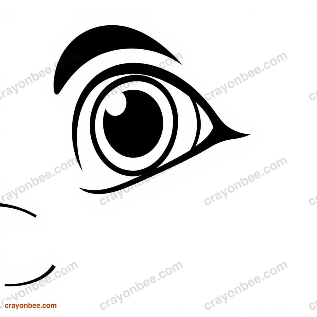Happy Eye Coloring Page — Free Printable PDF