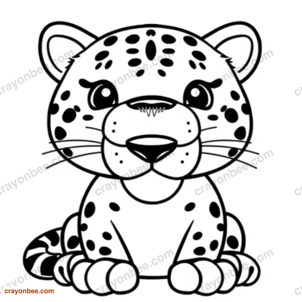 Jaguar Coloring Page — Free Printable PDF