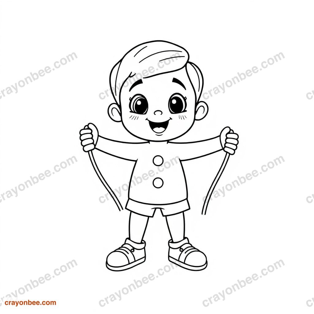 Jump Rope Coloring Page — Free Printable PDF