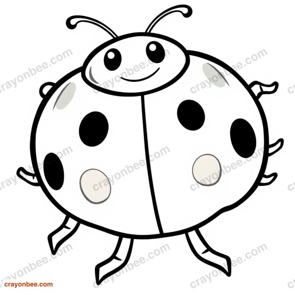 Ladybug Coloring Page — Free Printable PDF