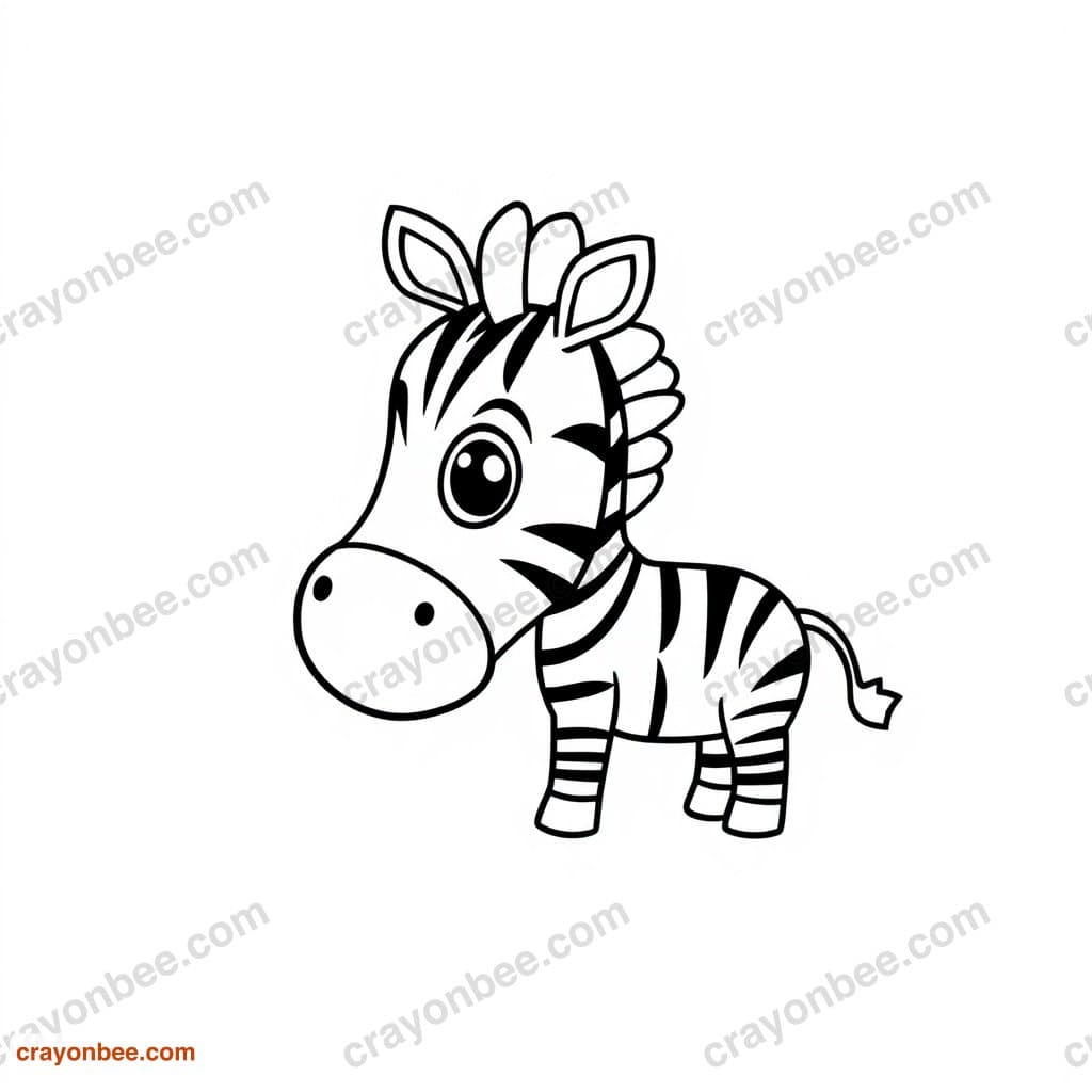 Letter Z With Zebra Coloring Page — Free Printable PDF