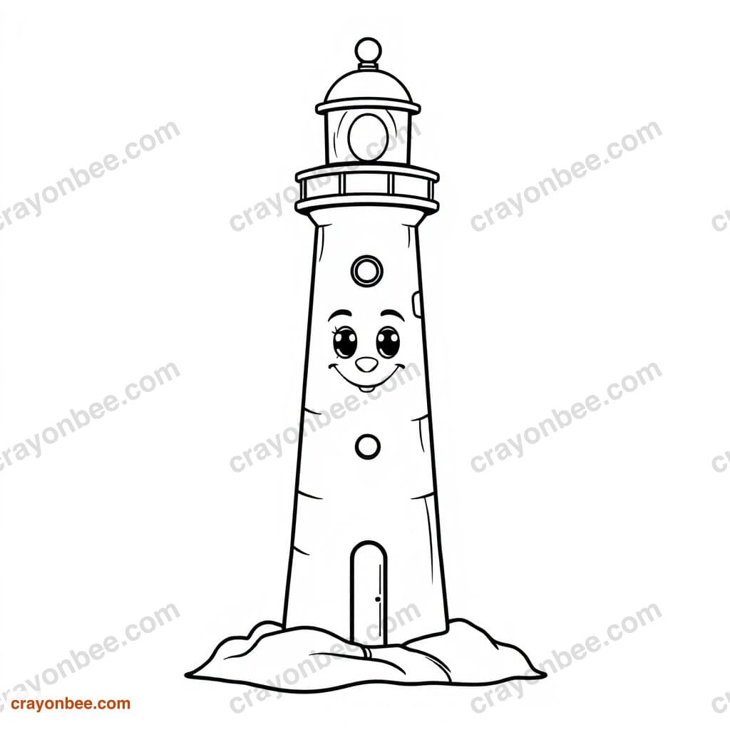 Lighthouse Keeper Coloring Page — Free Printable PDF
