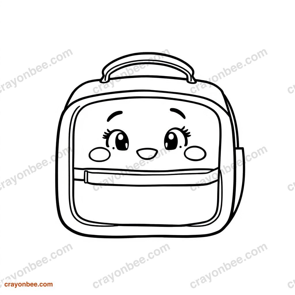 Lunch Box Coloring Page — Free Printable PDF