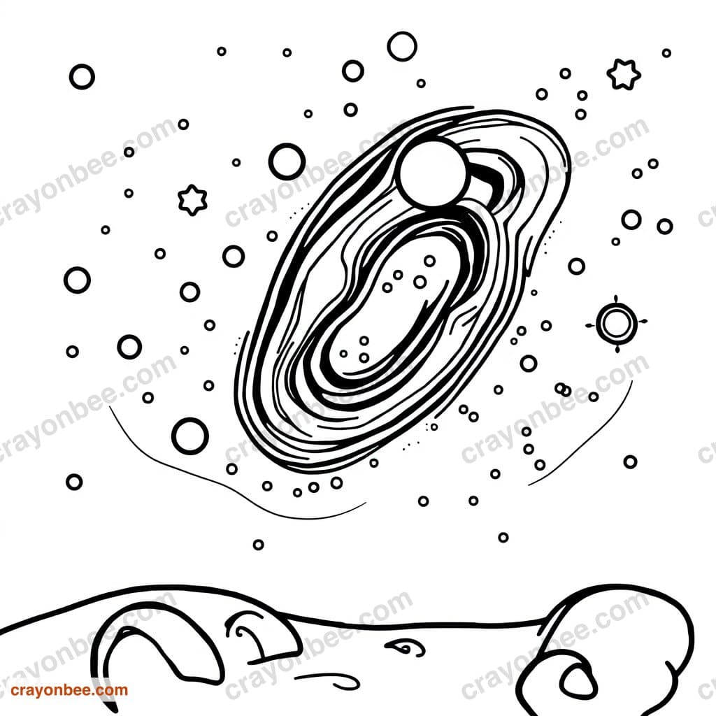 Milky Way Galaxy Simple Coloring Page — Free Printable PDF