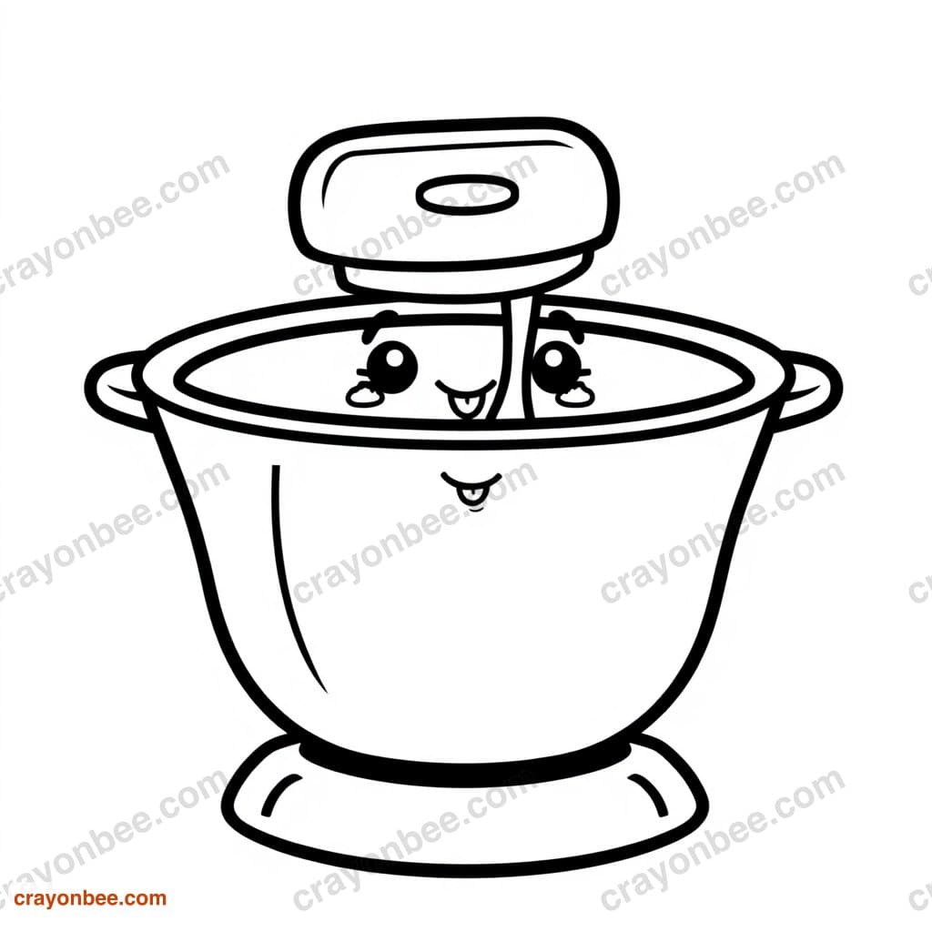 Mixing Bowl Coloring Page — Free Printable PDF