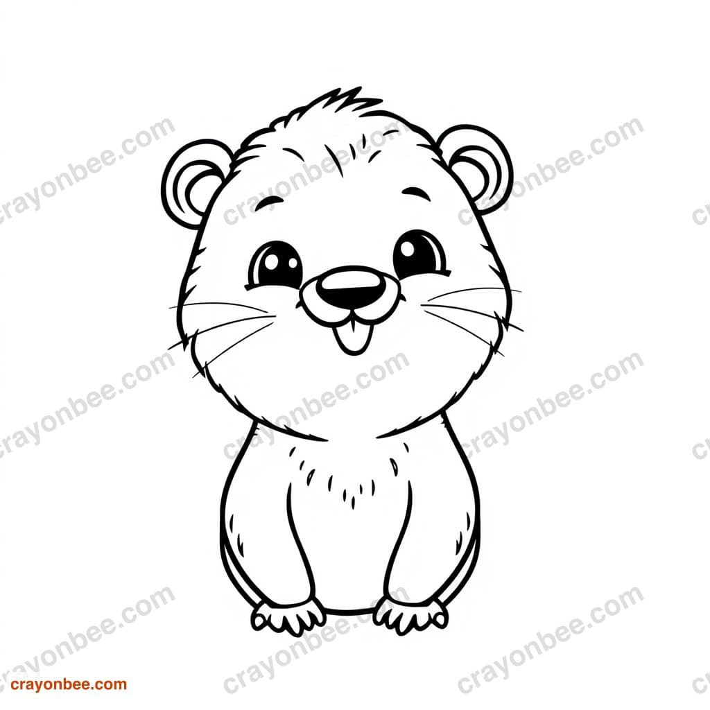 Mole Coloring Page — Free Printable PDF