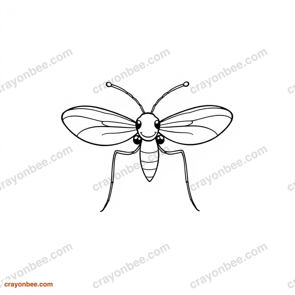 Mosquito Friendly Coloring Page — Free Printable PDF