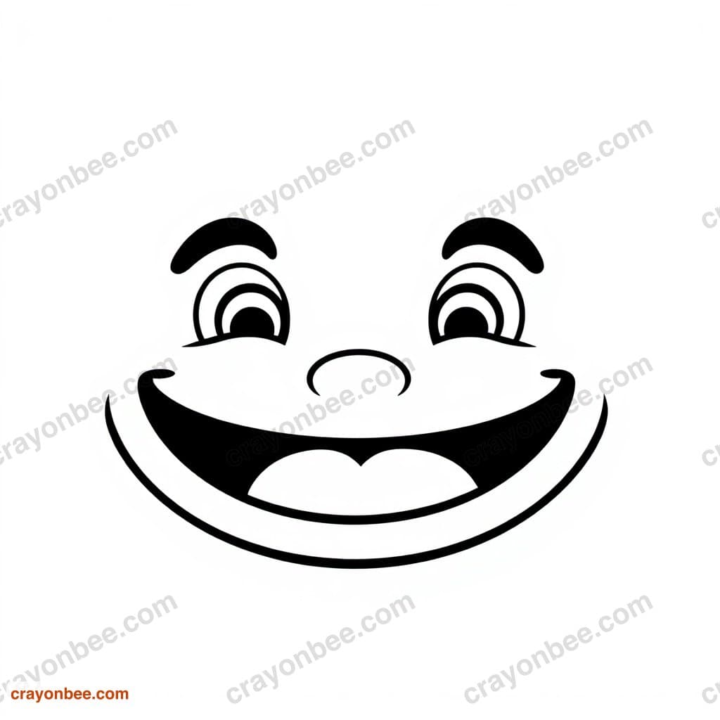 Mouth Smiling Coloring Page — Free Printable PDF