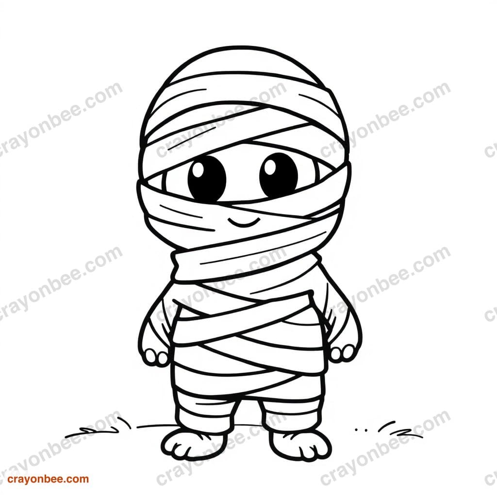 Mummy Coloring Page — Free Printable PDF