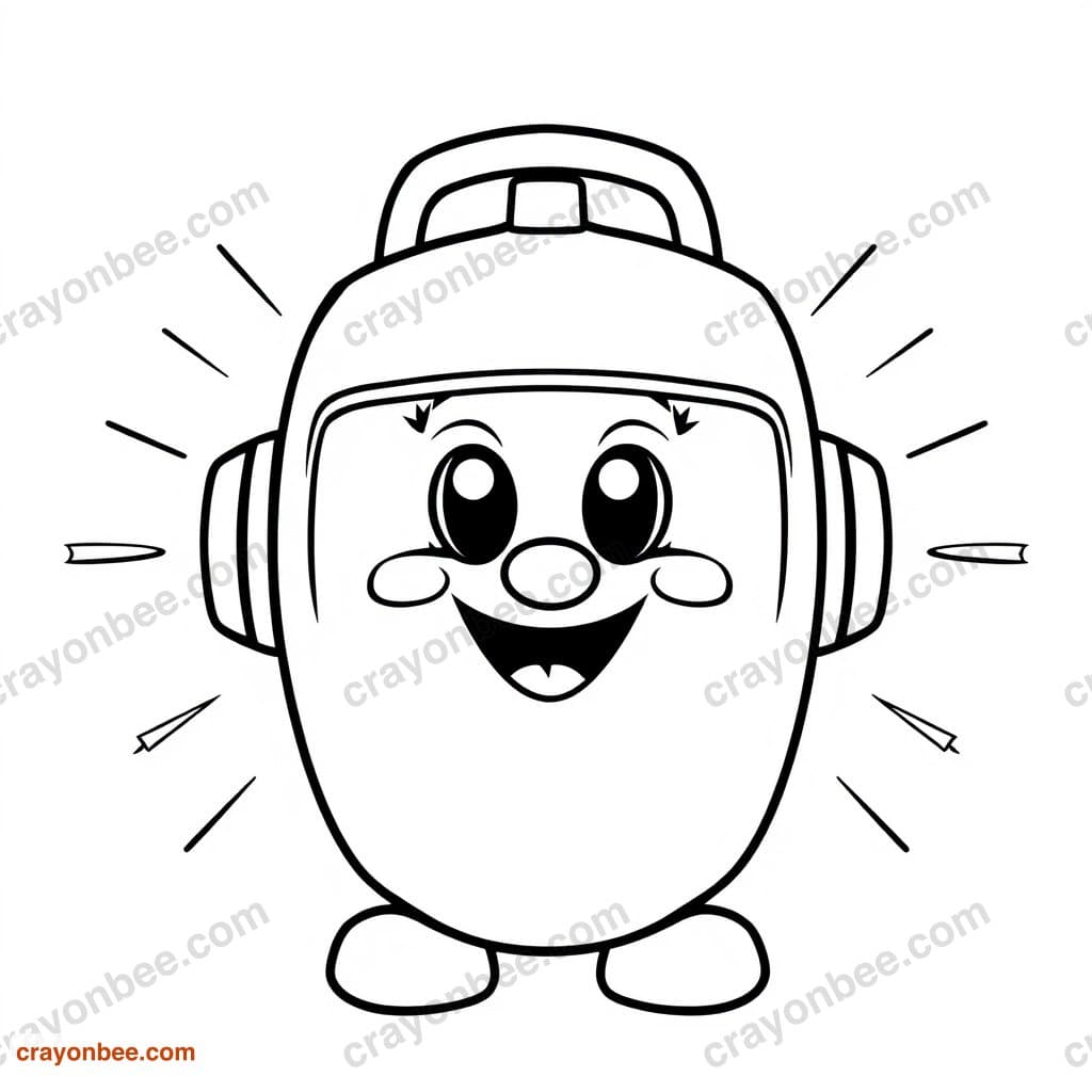 Noisemaker Coloring Page — Free Printable PDF