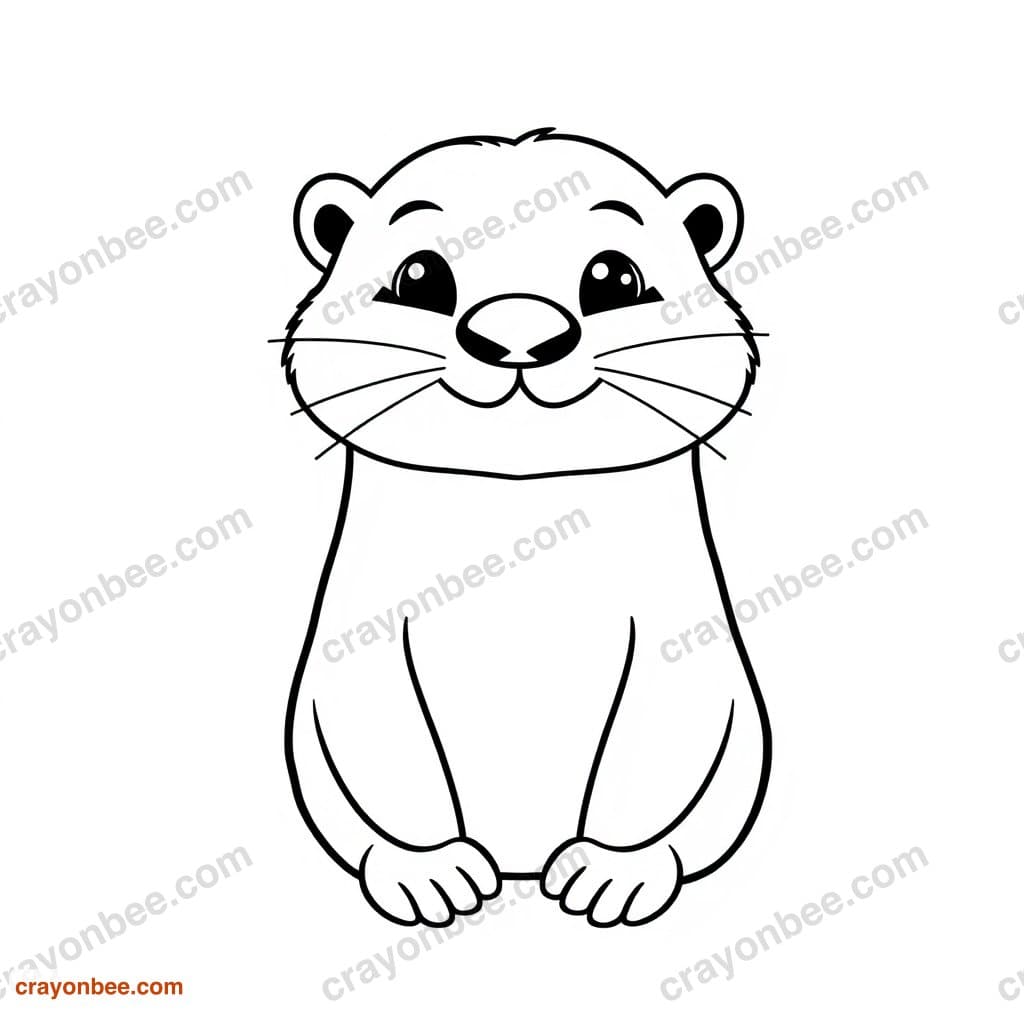 Otter Coloring Page — Free Printable PDF