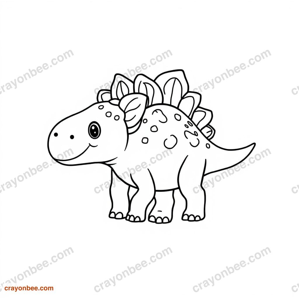 Pachycephalosaurus Coloring Page — Free Printable PDF