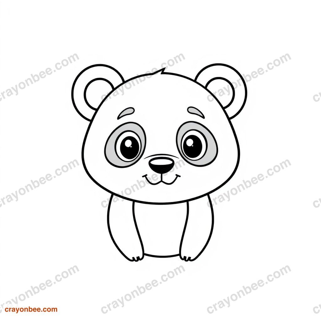 Panda Coloring Page — Free Printable PDF