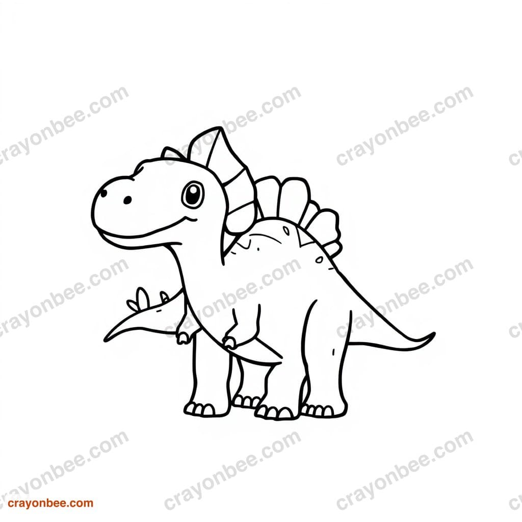 Parasaurolophus Coloring Page — Free Printable PDF