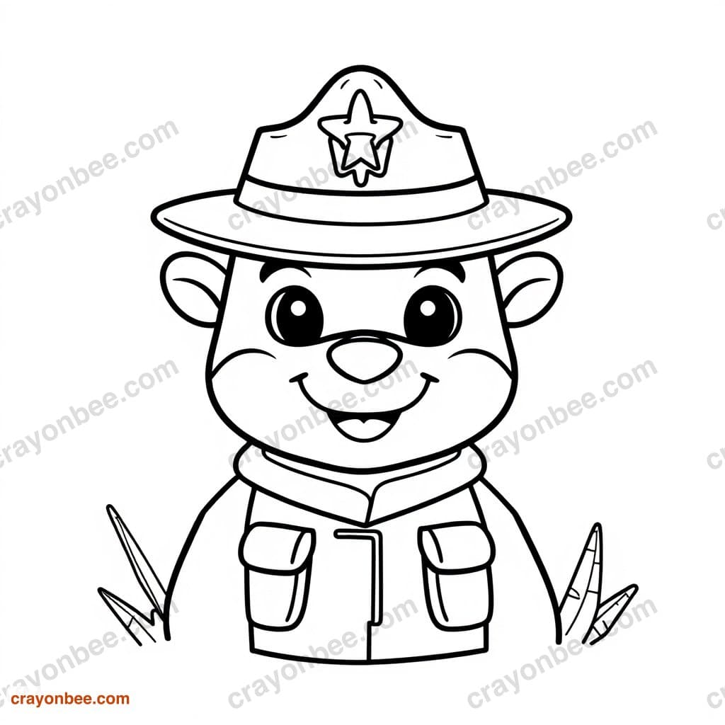 Park Ranger Coloring Page — Free Printable PDF