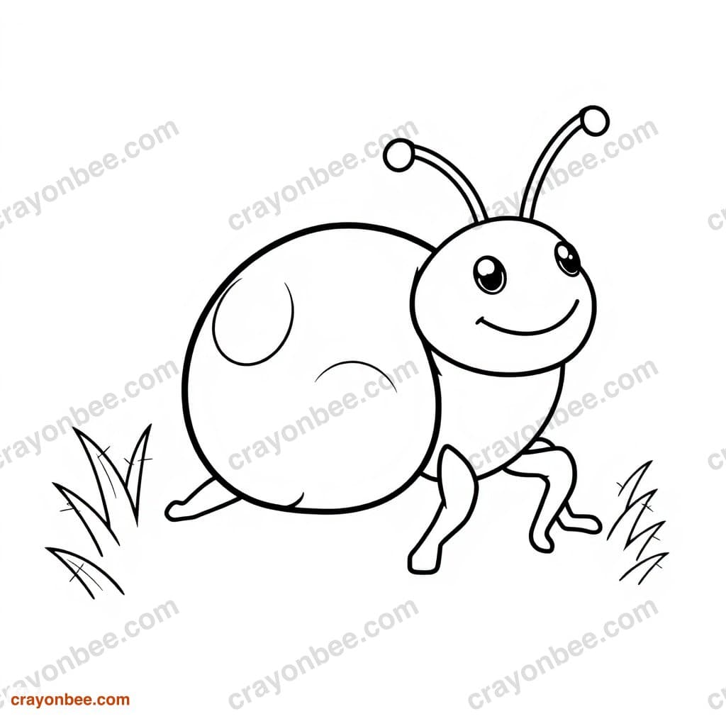 Pillbug Rollie Pollie Coloring Page — Free Printable PDF