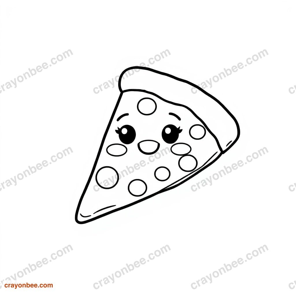 Pizza Slice Coloring Page — Free Printable PDF