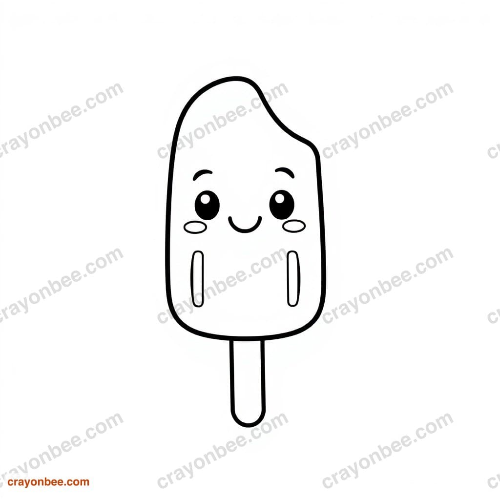 Popsicle Coloring Page — Free Printable PDF
