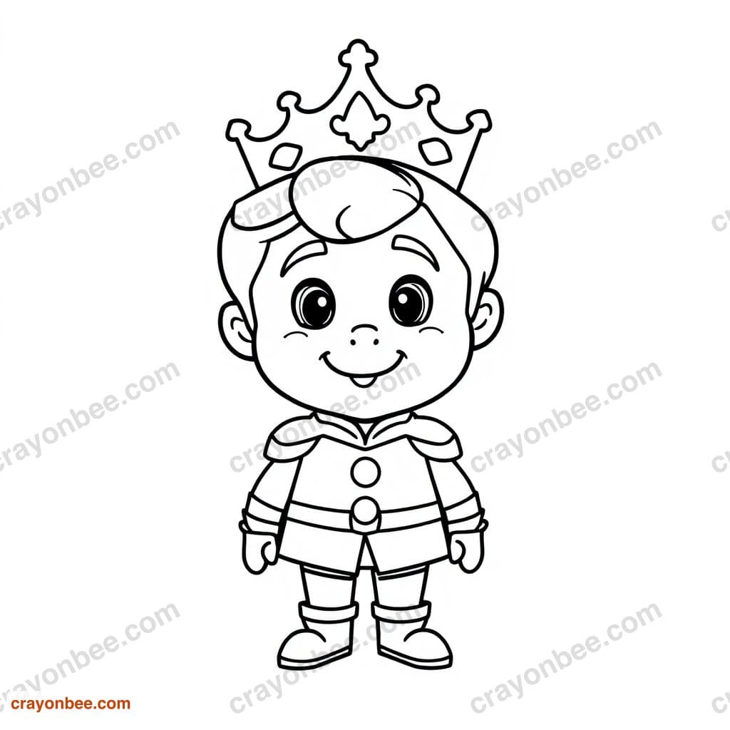 Prince Charming Coloring Page — Free Printable PDF